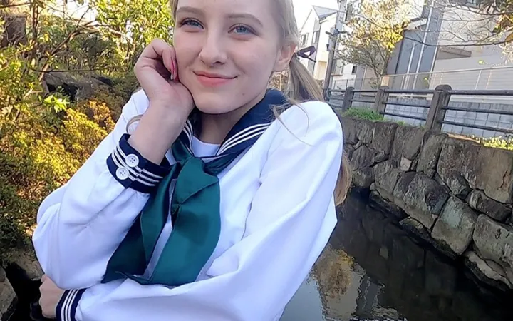 SS-148 [Exclusive Study Abroad] Amateur Sailor Suit Live Shot Melody Hina Marks Chikupinku x Hospitality Nakata x Scandinavian Blonde Angel COCO Premier